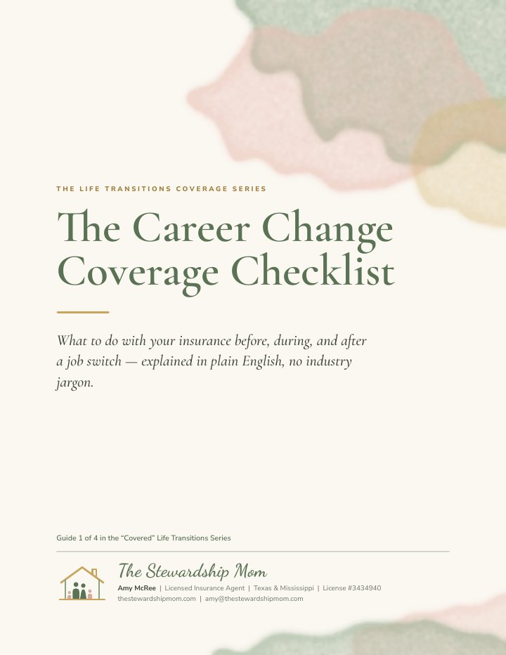 The Career Change Coverage Checklist cover